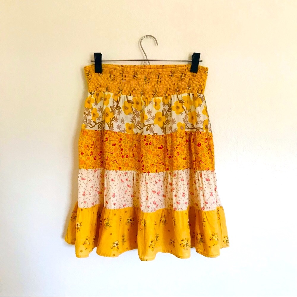 100% Cotton Floral Skirt Xhilaration